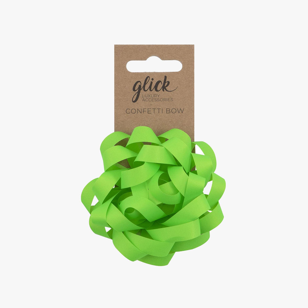 Bow-BF43 - Neon Green Confetti Bow-Glick