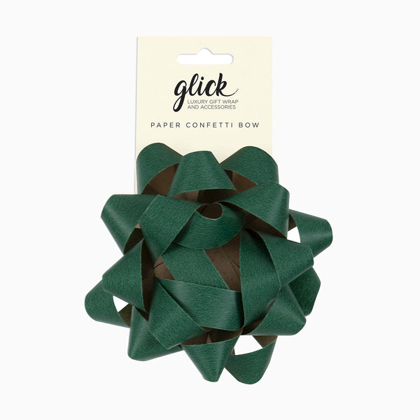 Bow-BP17 - Large Green Paper Confetti Bow-Glick
