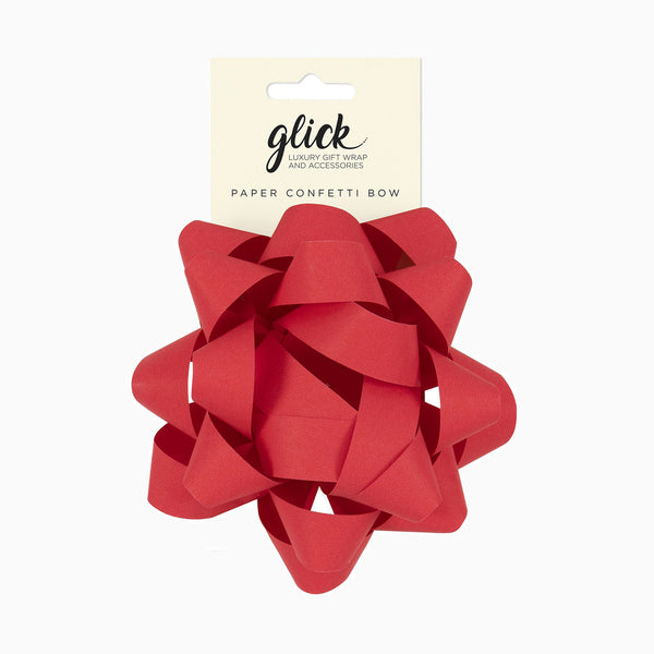 Bow-BP20 - Large Red Paper Confetti Bow-Glick