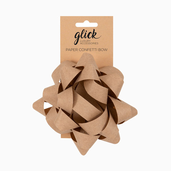 Bow-BP59 - Large Kraft Paper Confetti Bow-Glick