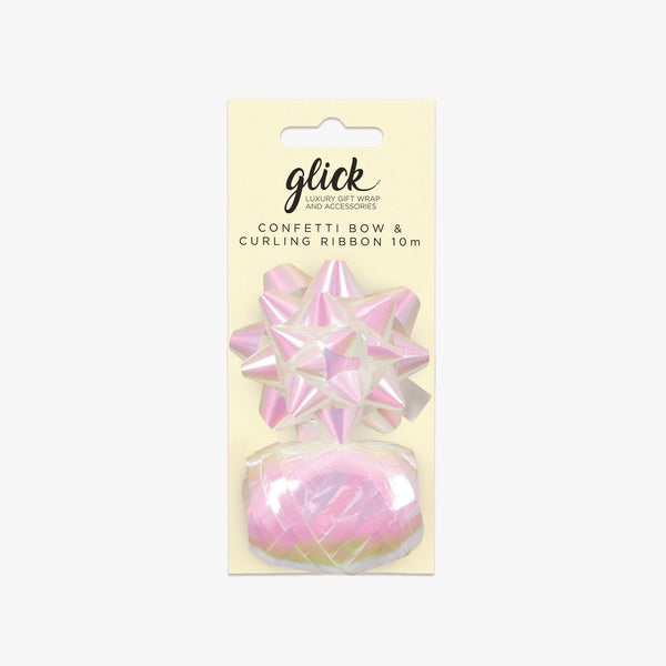 Bow & Ribbon-BKI10 - Iridescent White Bow & Ribbon Multipack-Glick
