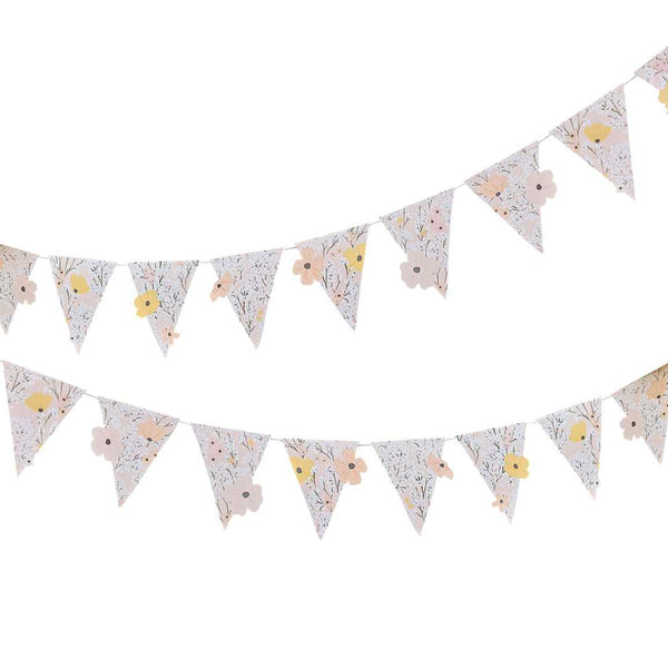 Bunting - BBL-105 - Pink Floral Flag Bunting - Pink Floral Flag Bunting - Whistlefish