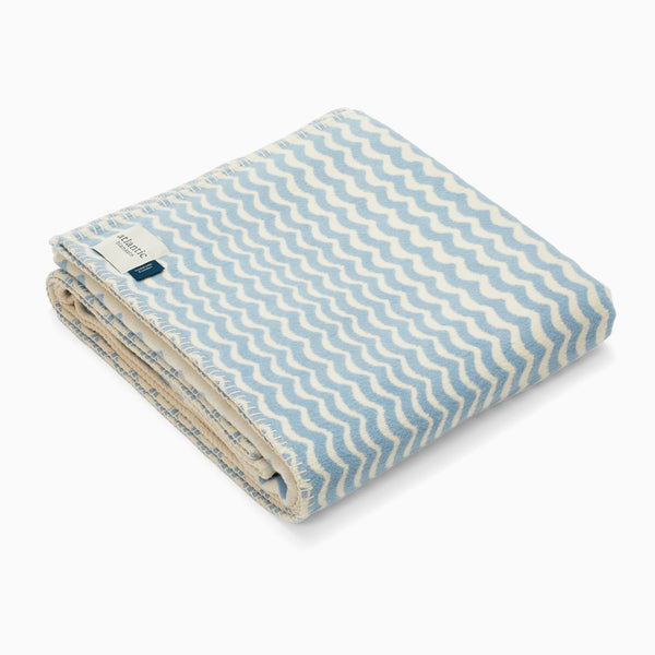Recycled Cotton Blanket-CO-ST-BSW - Powder Blue Recycled Cotton Blanket-Atlantic Blankets