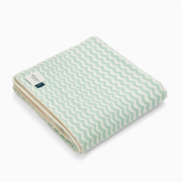 Recycled Cotton Blanket-CO-ST-SF - Seafoam Swell Recycled Cotton Blanket-Atlantic Blankets