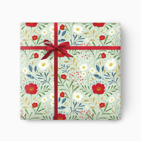 CWP010 - Berry Rose Christmas Wrapping Paper