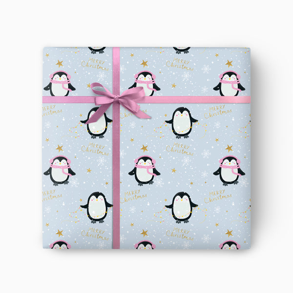 CWP018 - Penguins Christmas Wrapping Paper
