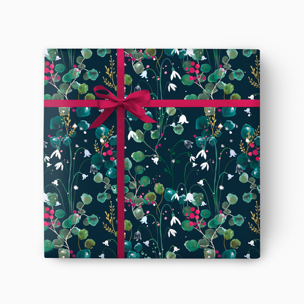 Festive Foliage Christmas Wrapping Paper - Whistlefish