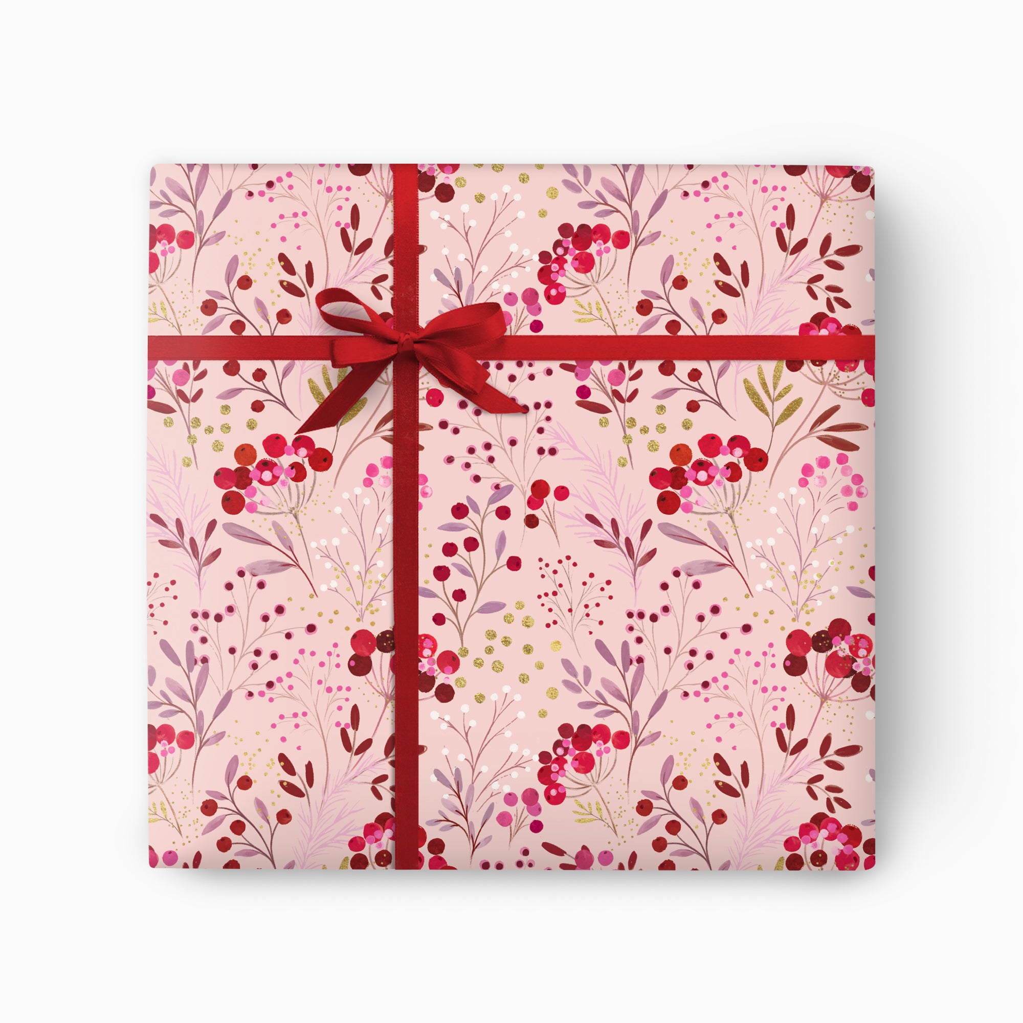 CWP053 - Blush Berry Christmas Wrapping Paper