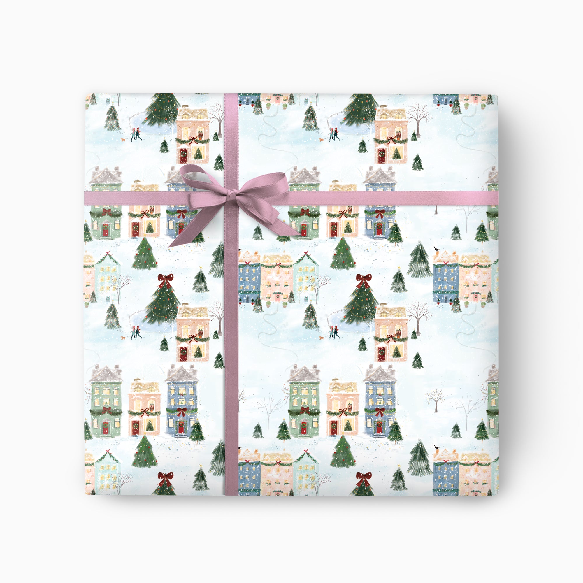 CWP062 - Snowy Town Christmas Wrapping Paper