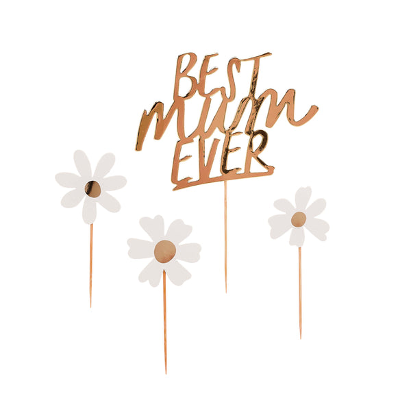 Cake topper - HBBM106 - Daisy 'Best Mum Ever' Cake Topper Set - Daisy 'Best Mum Ever' Cake Topper Set - Whistlefish