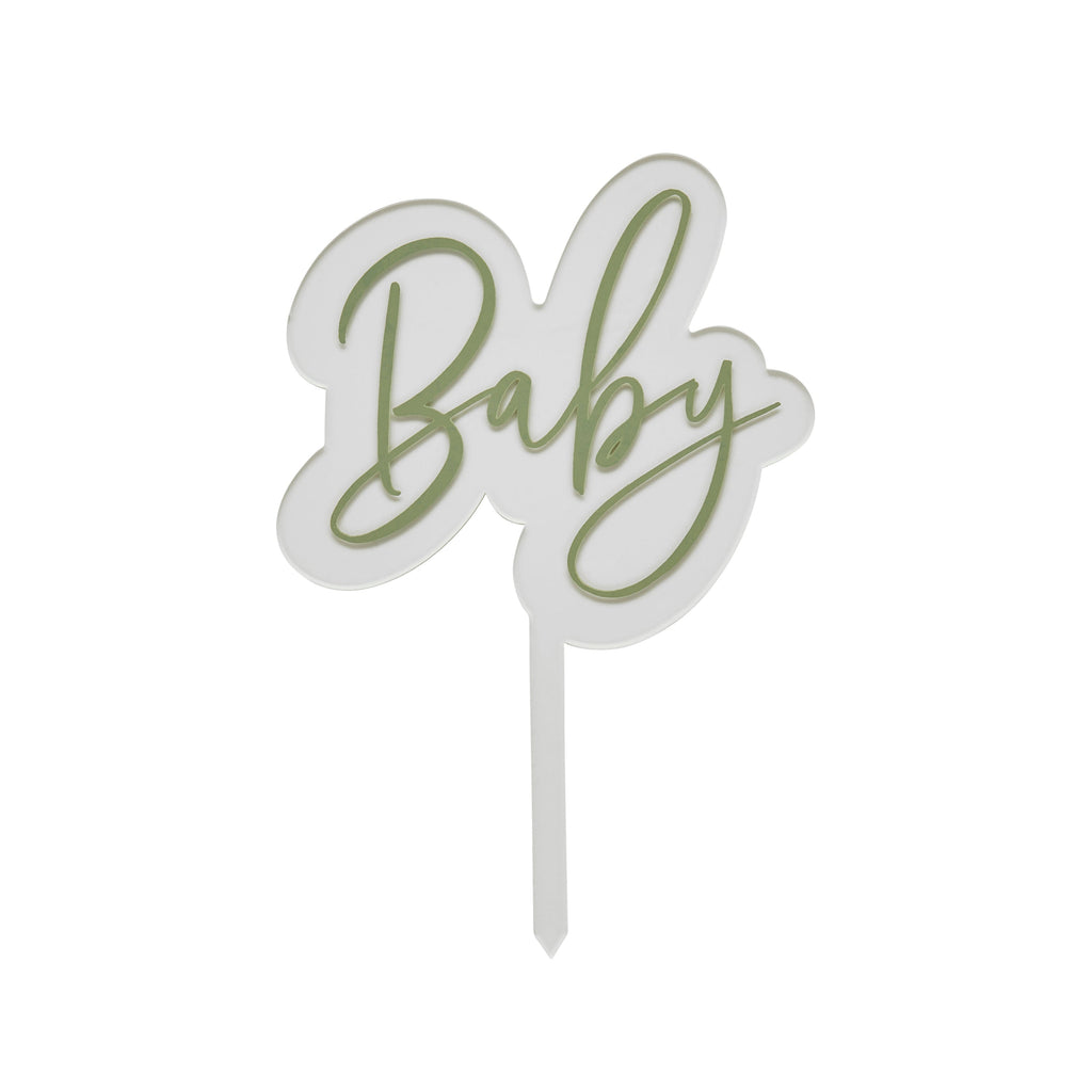 Cake Topper - HBBS221 - Sage 'Baby' Acrylic Cake Topper - Sage 'Baby' Acrylic Cake Topper - Whistlefish