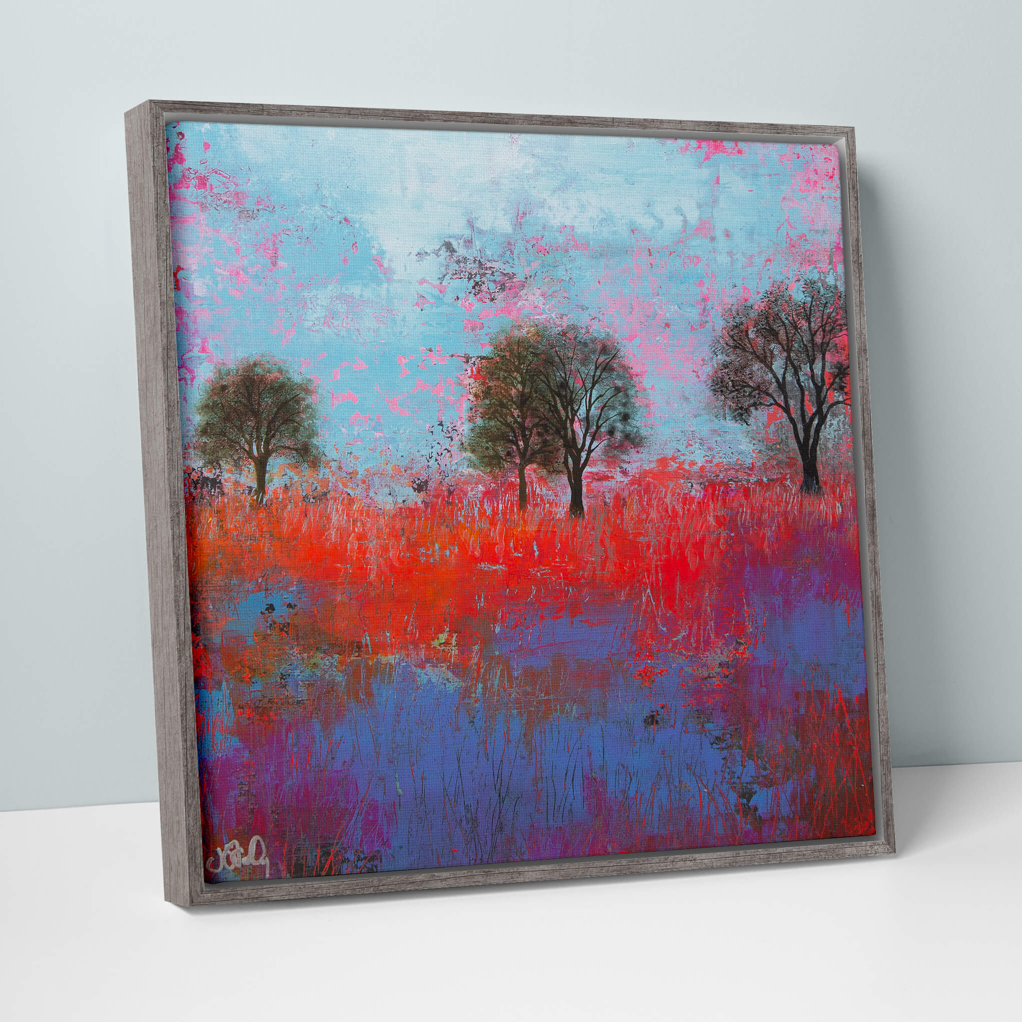 Canvas-JSC13F - My Colourful World Framed Canvas-Whistlefish