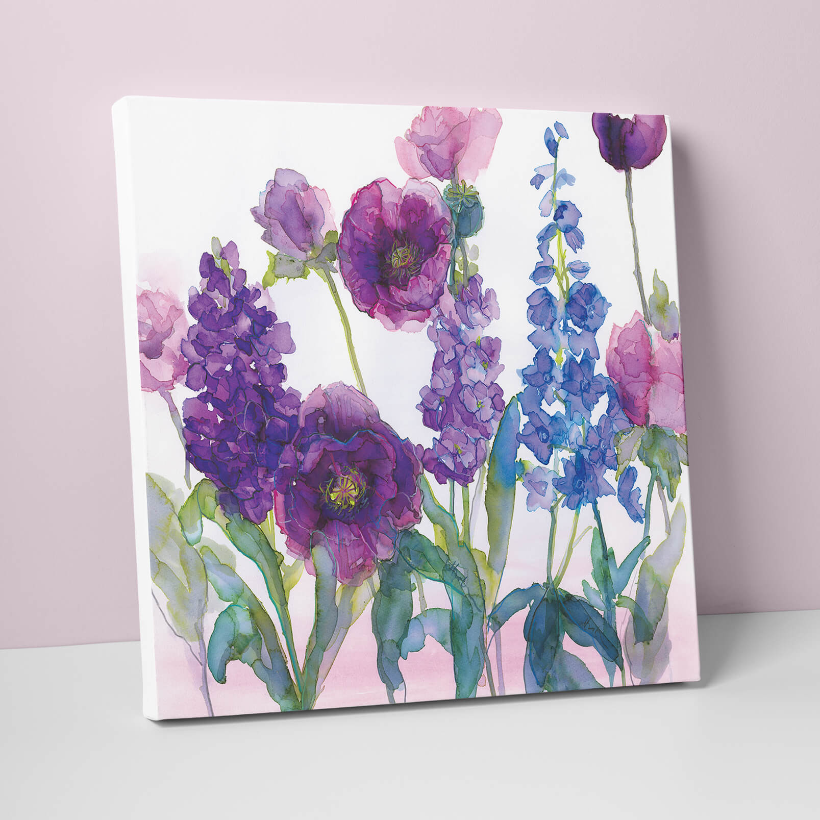 Canvas-JTC08 - Stocks, Delphiniums & Poppies Canvas-Whistlefish