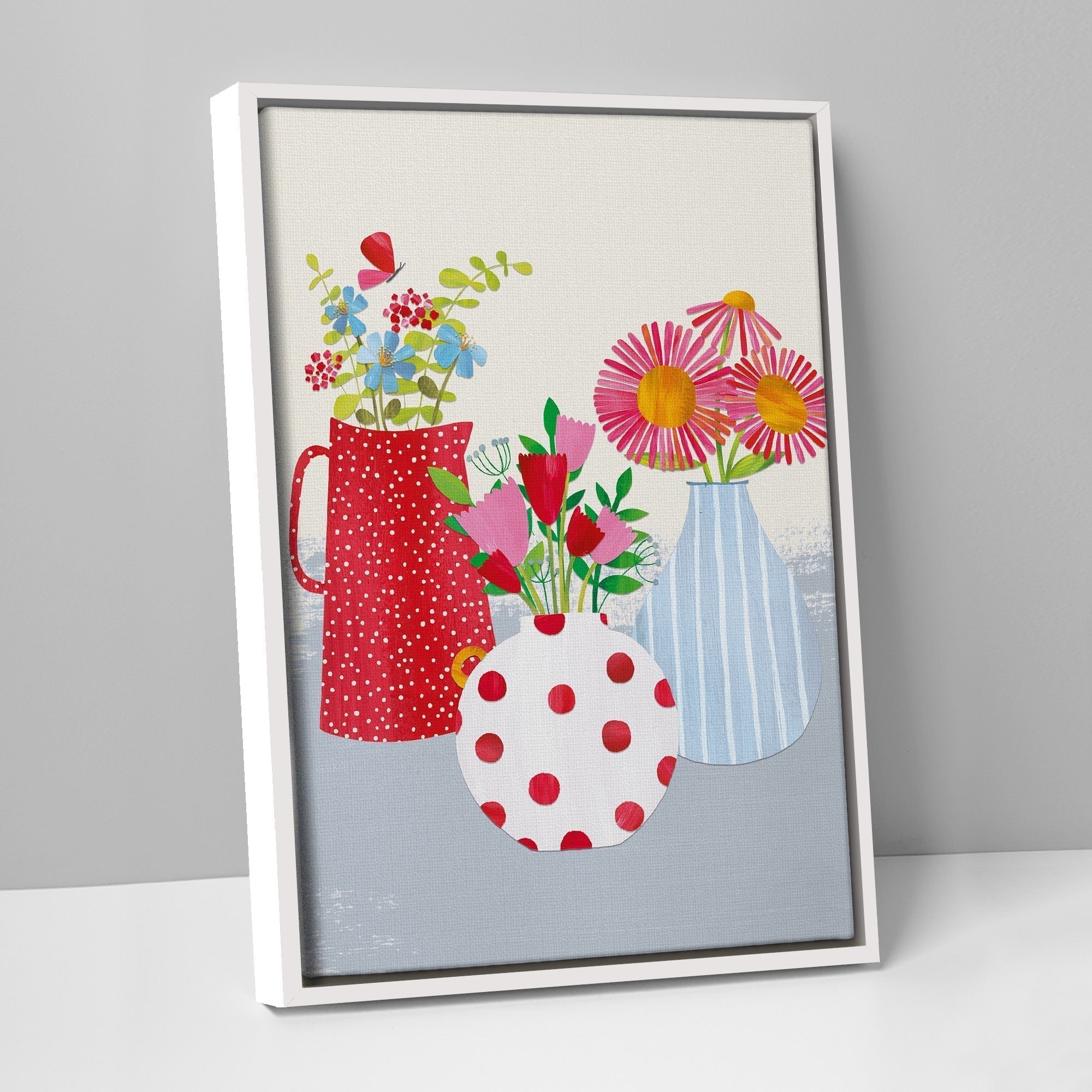 Framed Canvas - WFC107F - Red Spot - Red Spot - Whistlefish