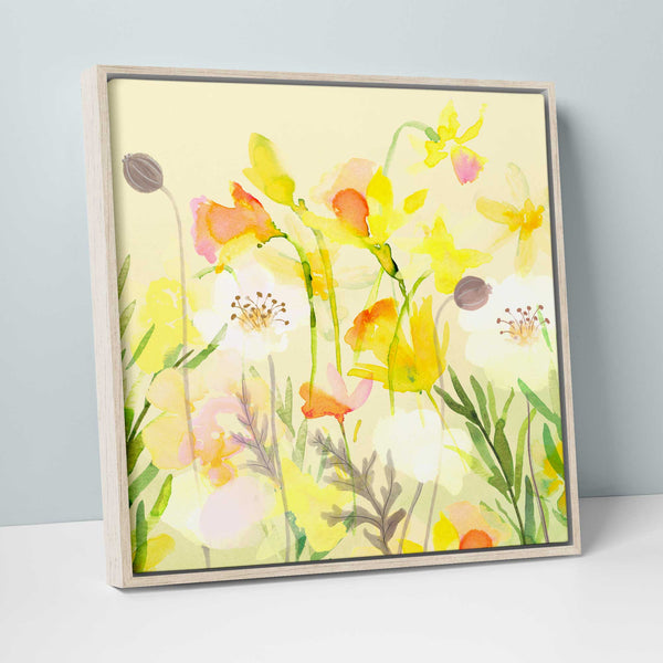 Framed Canvas - WFC108F - White Poppy Med Canvas Framed - White Poppy - Whistlefish