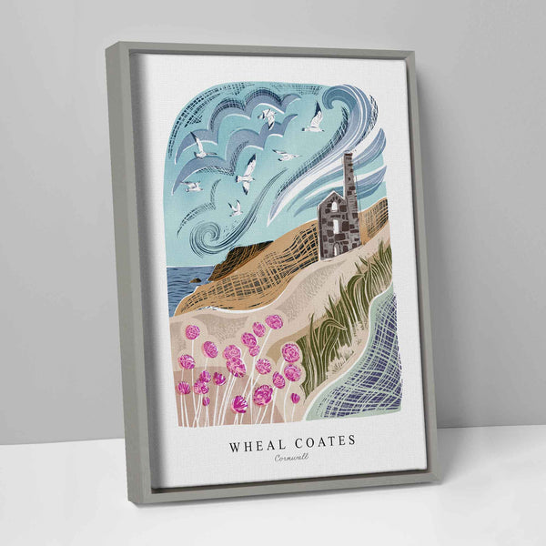 Framed Canvas - WFC112F - Wheal Coates Arched Lino Framed Canvas - Wheal Coates Arched Lino Framed Canvas - Whistlefish