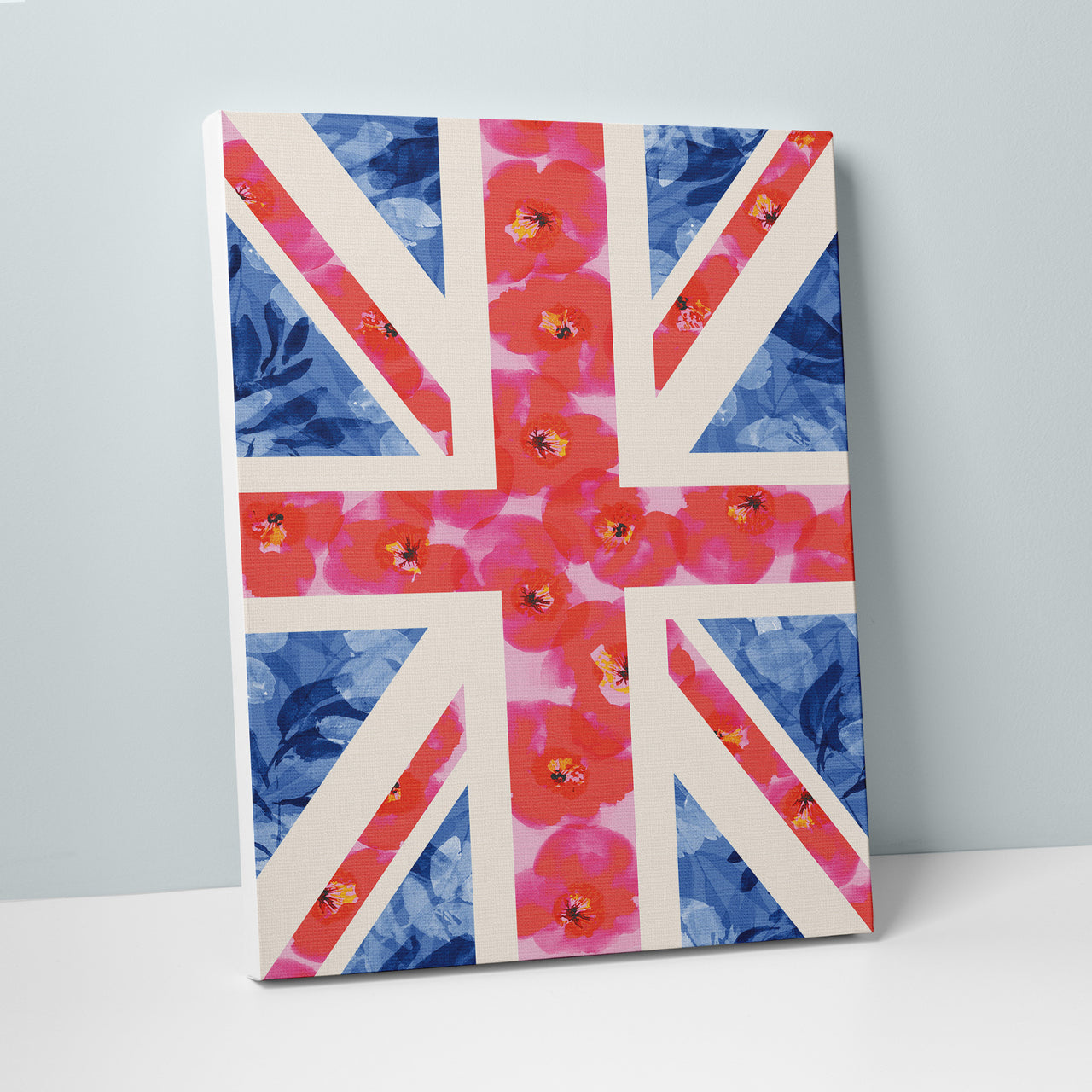Canvas-WFC176 - Poppy Union Jack Large Canvas-Whistlefish