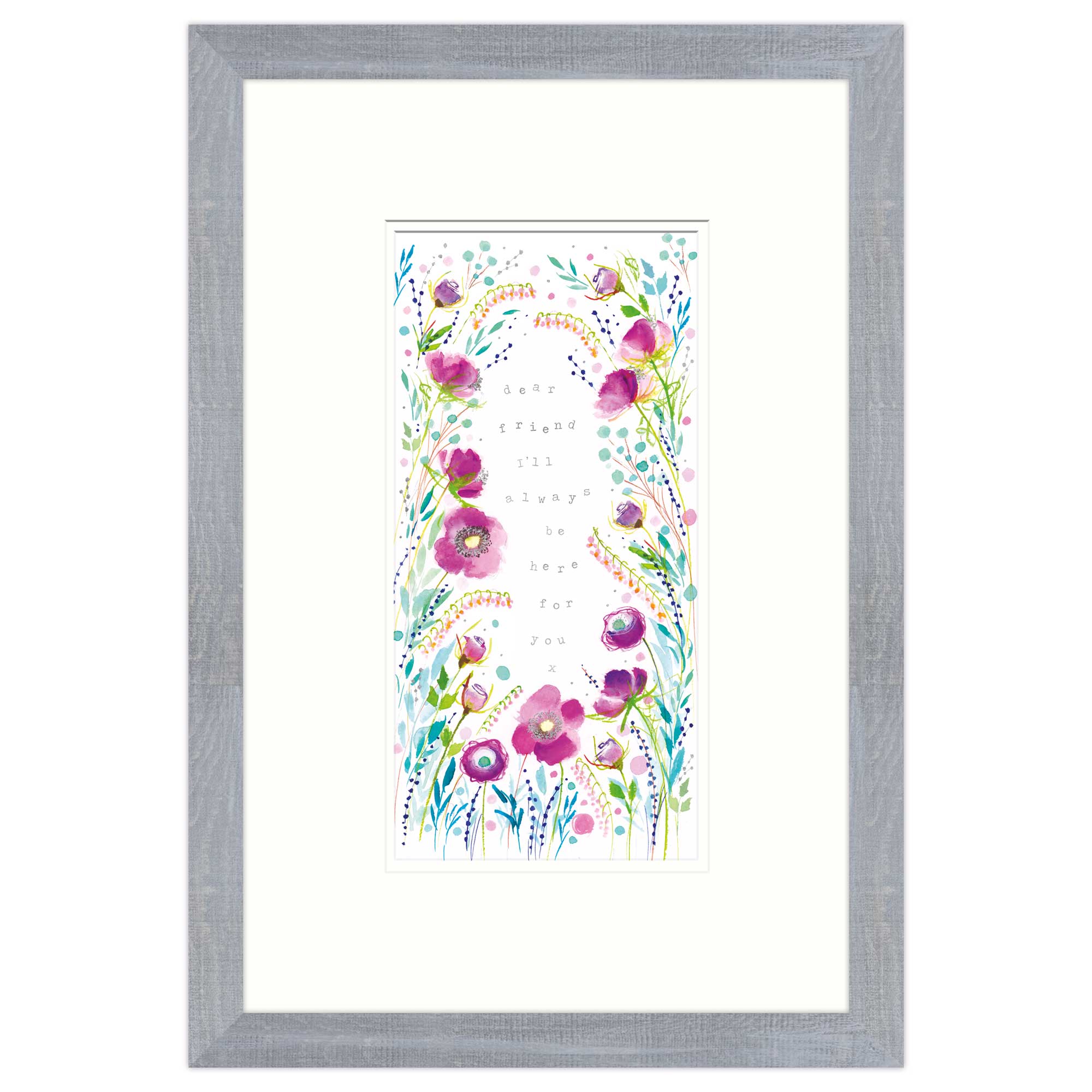 Card Frame - MD108 - 230 X 110 Slim Grey Card Frame - Grey Small Frame 230mm x 115mm - Whistlefish