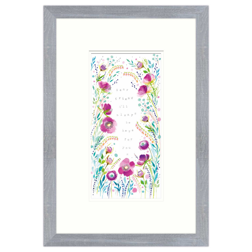 Card Frame - MD108 - 230 X 110 Slim Grey Card Frame - Grey Small Frame 230mm x 115mm - Whistlefish