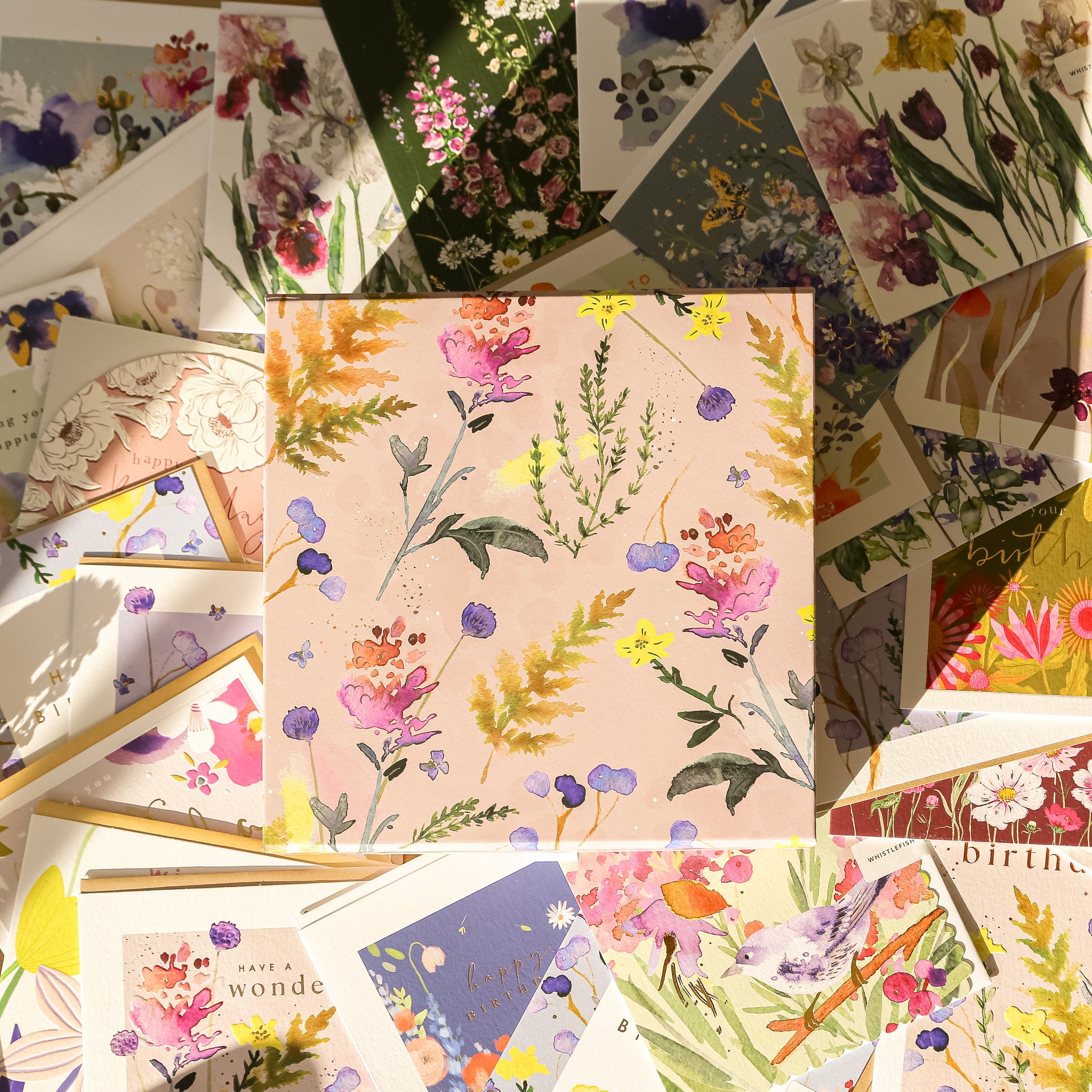 Card Gift Box-PT25MBXC - Blue Poppy & Thyme Card Gift Box-Whistlefish