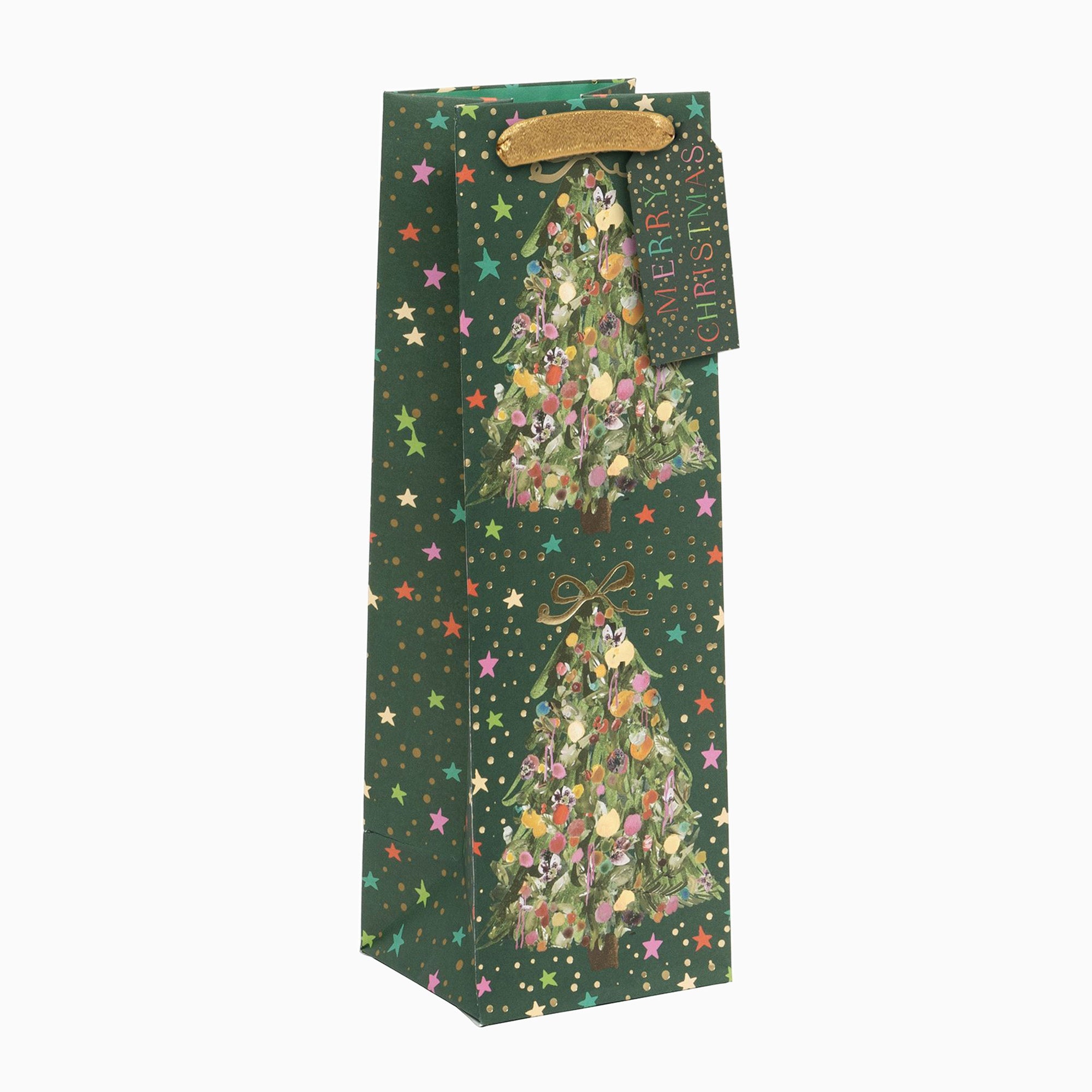 Christmas Bottle Bag-GBT4255 - Evergreen Christmas Bottle Bag-Glick