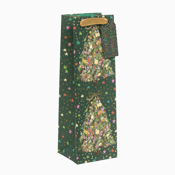 Christmas Bottle Bag-GBT4255 - Evergreen Christmas Bottle Bag-Glick