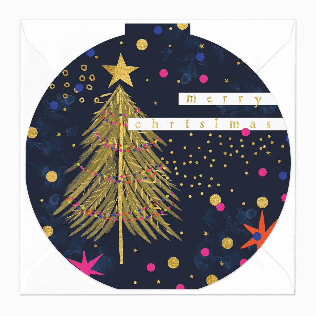 Christmas Card-XA055 - Funky Tree Christmas Card-Whistlefish