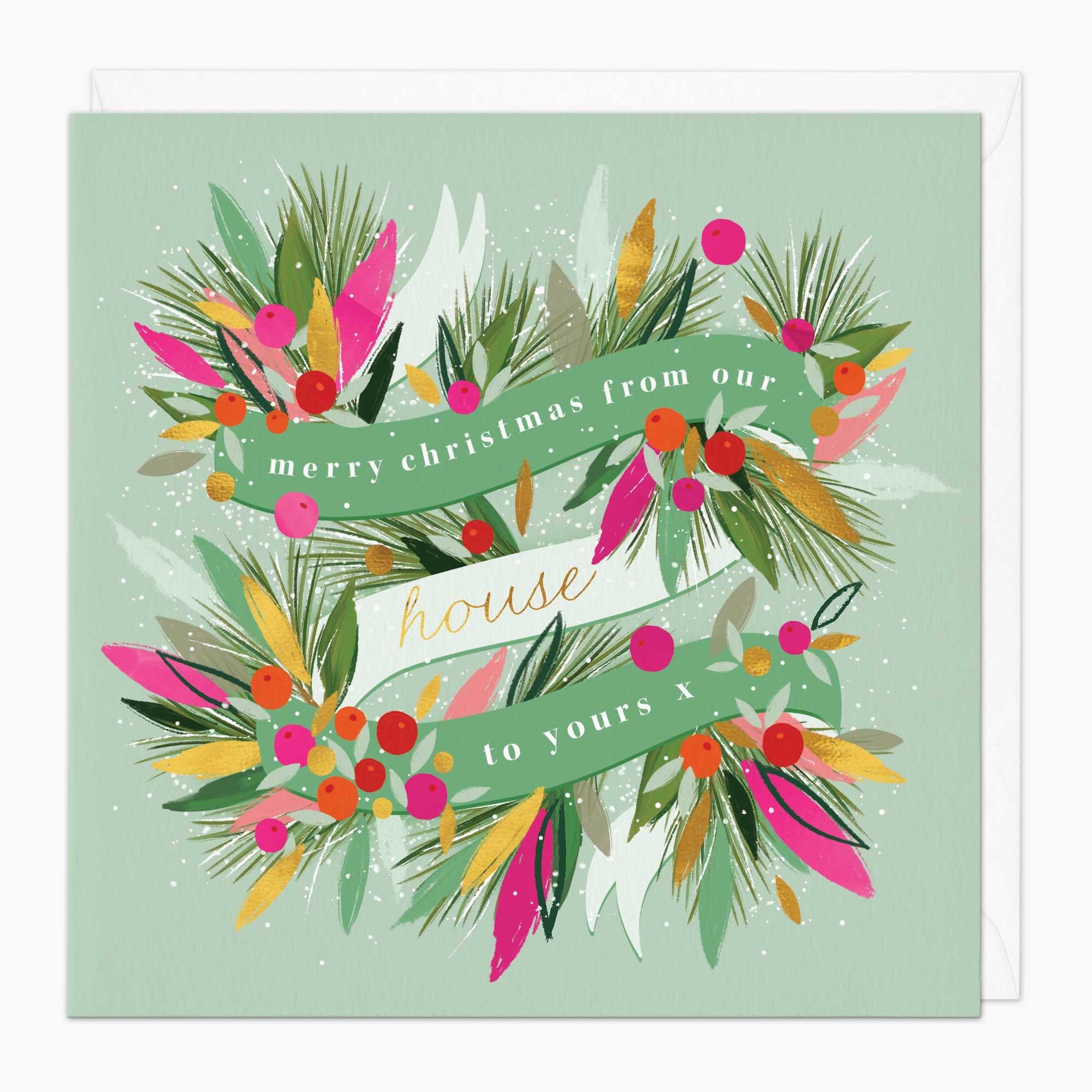 Christmas Card-XA062 - From Our House To Yours Christmas Card-Whistlefish