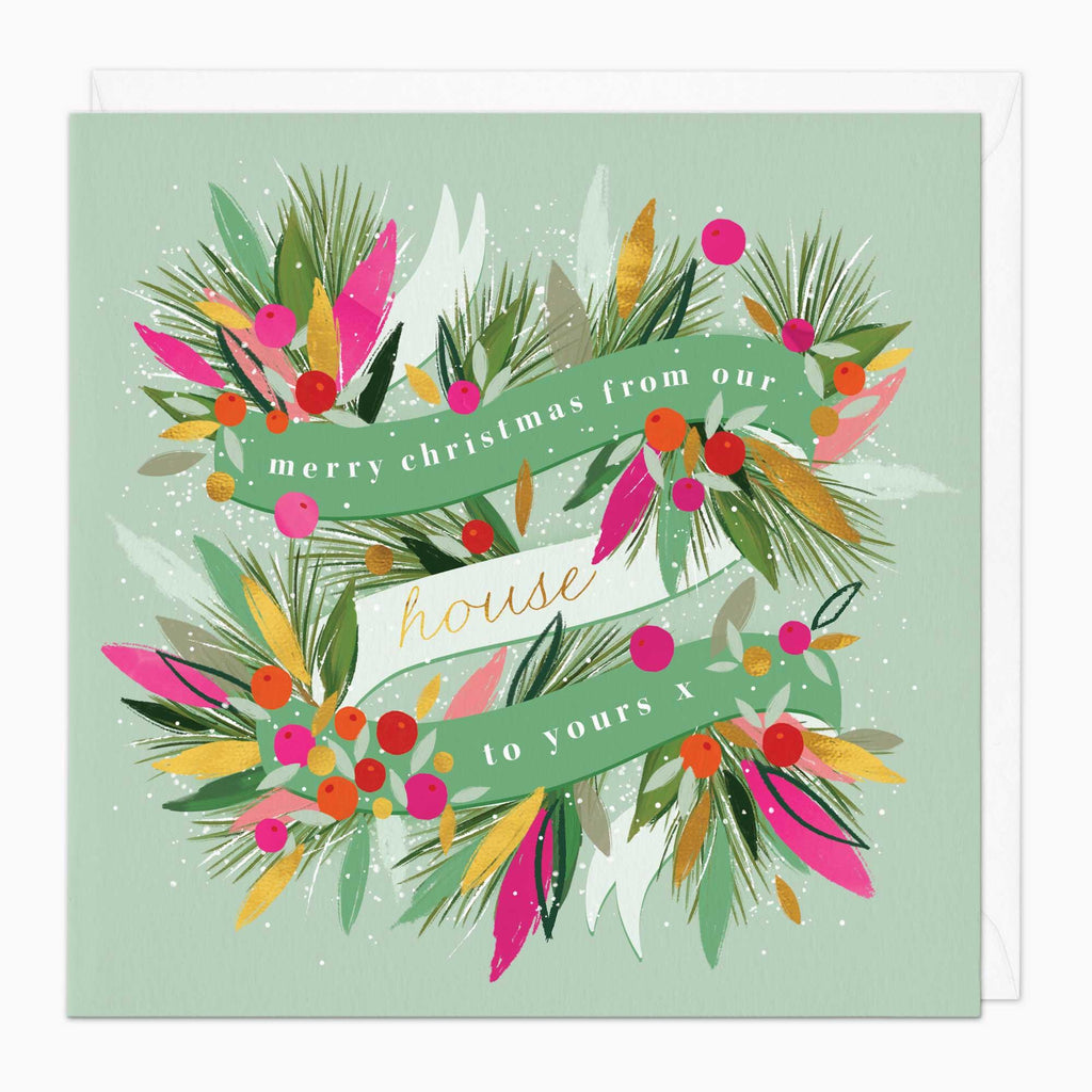 Christmas Card-XA062 - From Our House To Yours Christmas Card-Whistlefish