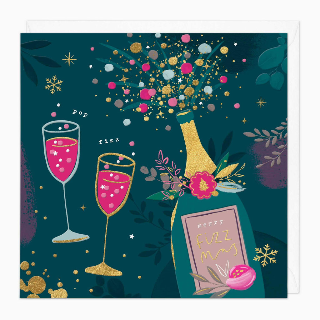 Christmas Card-XA082 - Champagne Christmas Card-Whistlefish