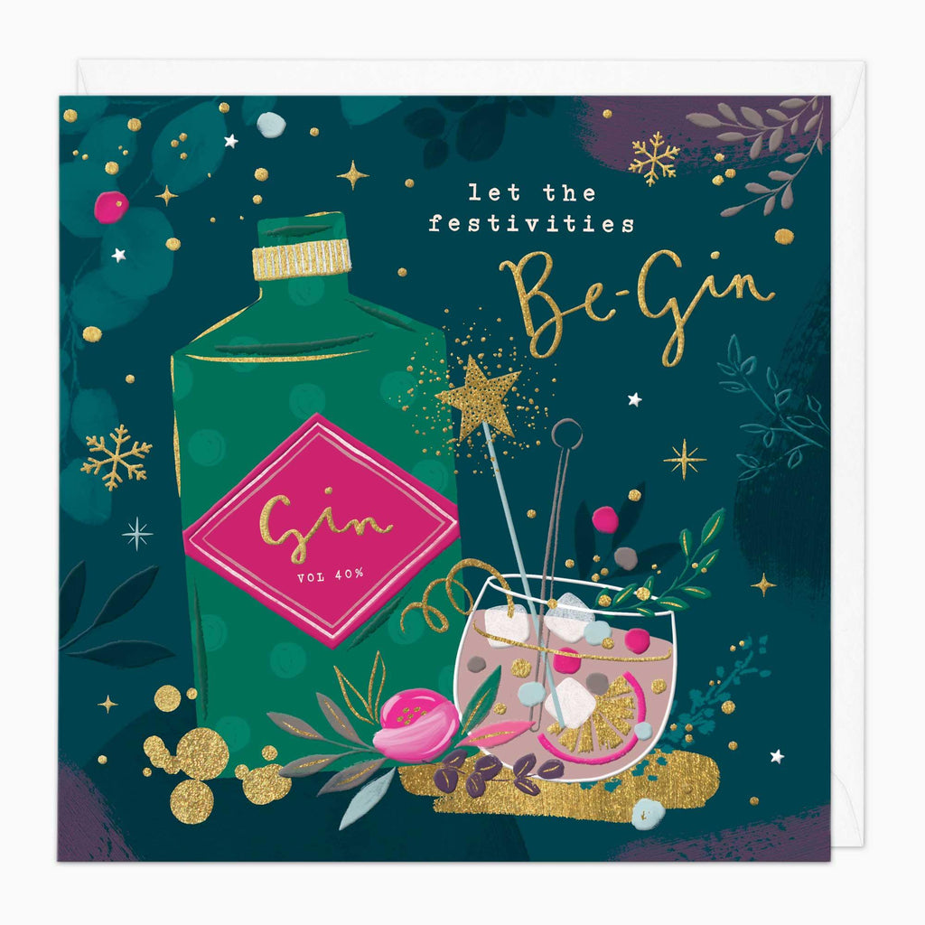 Christmas Card-XA084 - Be-Gin Christmas Card-Whistlefish