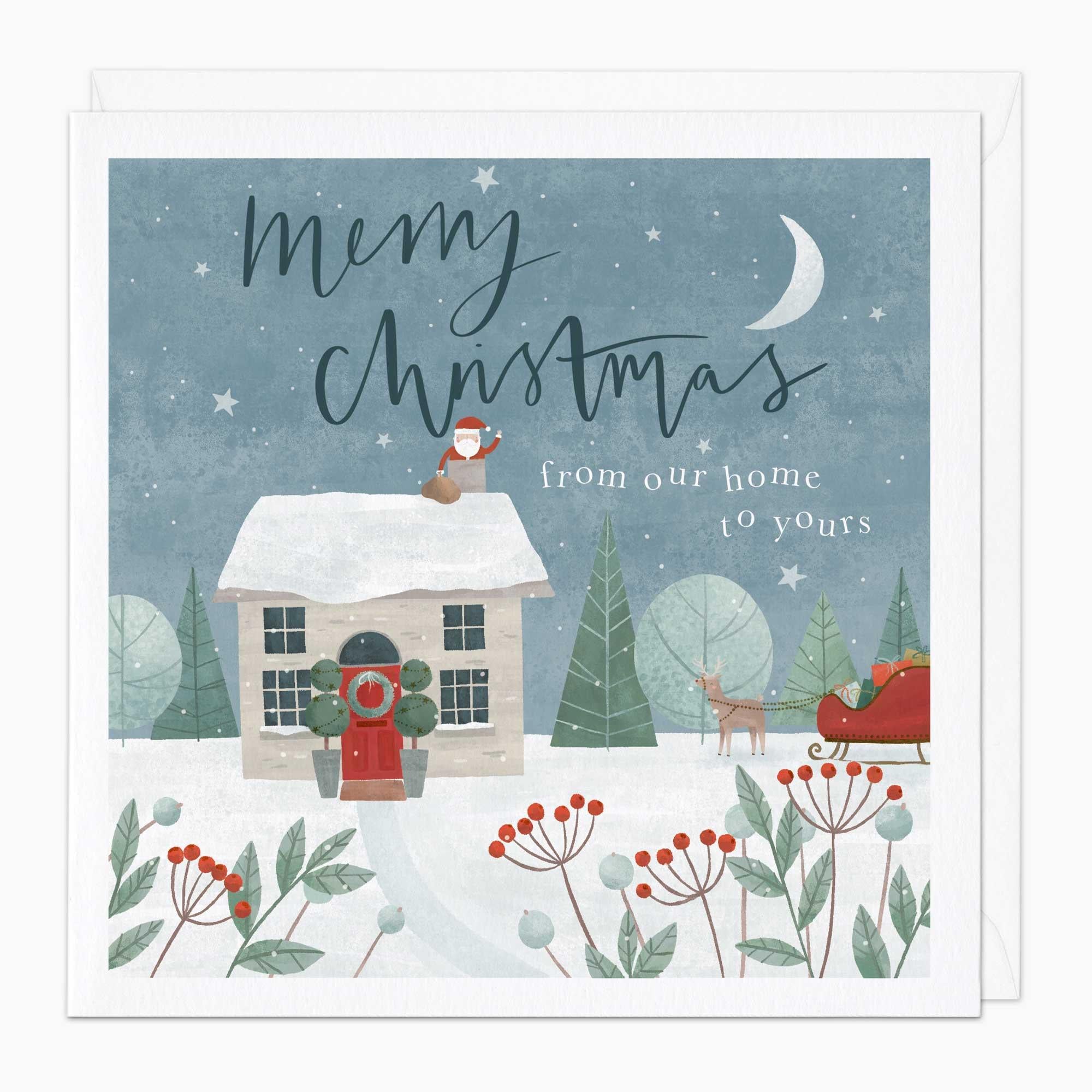 Christmas Card-XA118 - From Our Home To Yours Christmas Card-Whistlefish