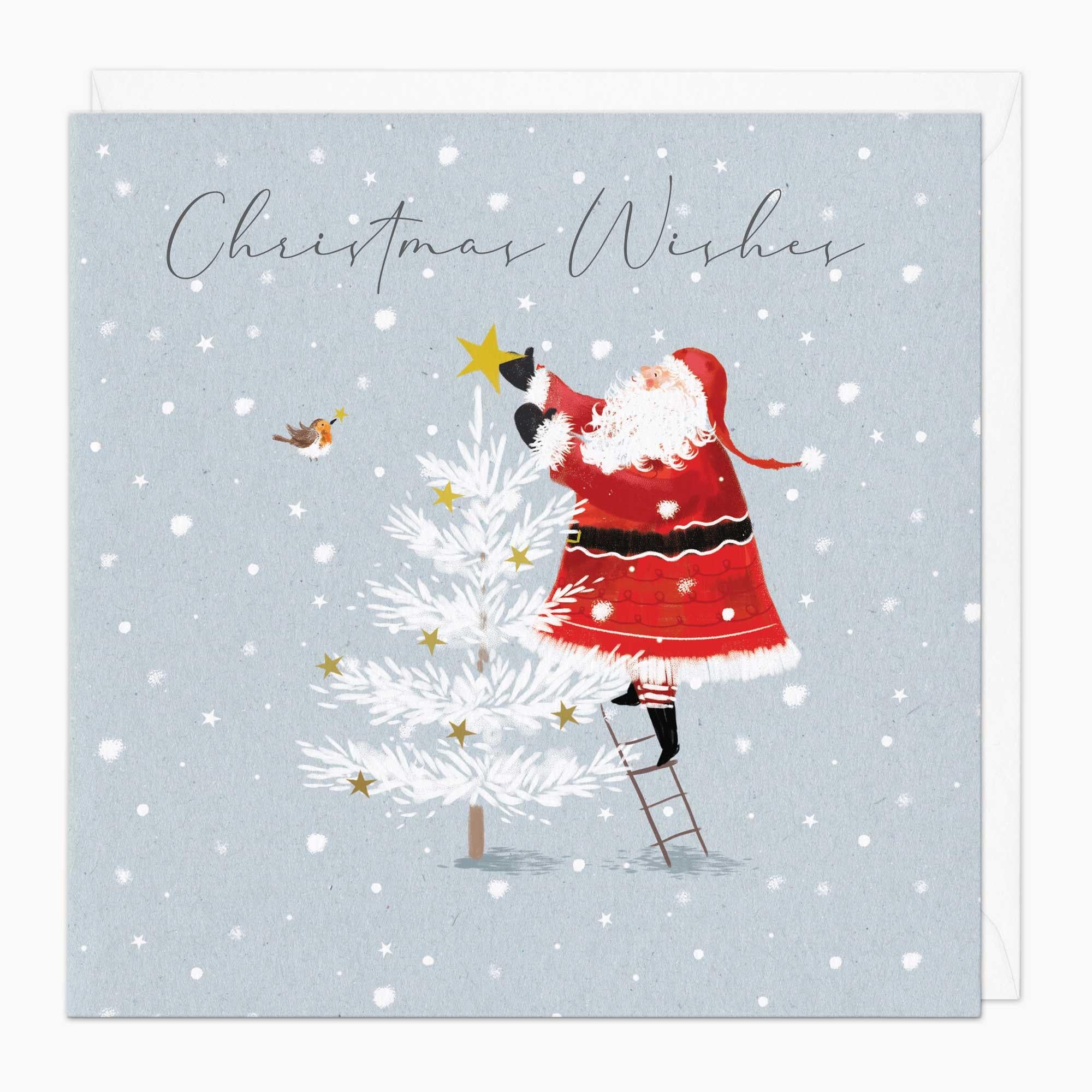 Christmas Card-XA165 - Santa Star Christmas Card-Whistlefish