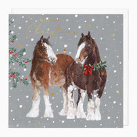 Christmas Card-XA268 - Horse Friends Christmas Card-Whistlefish