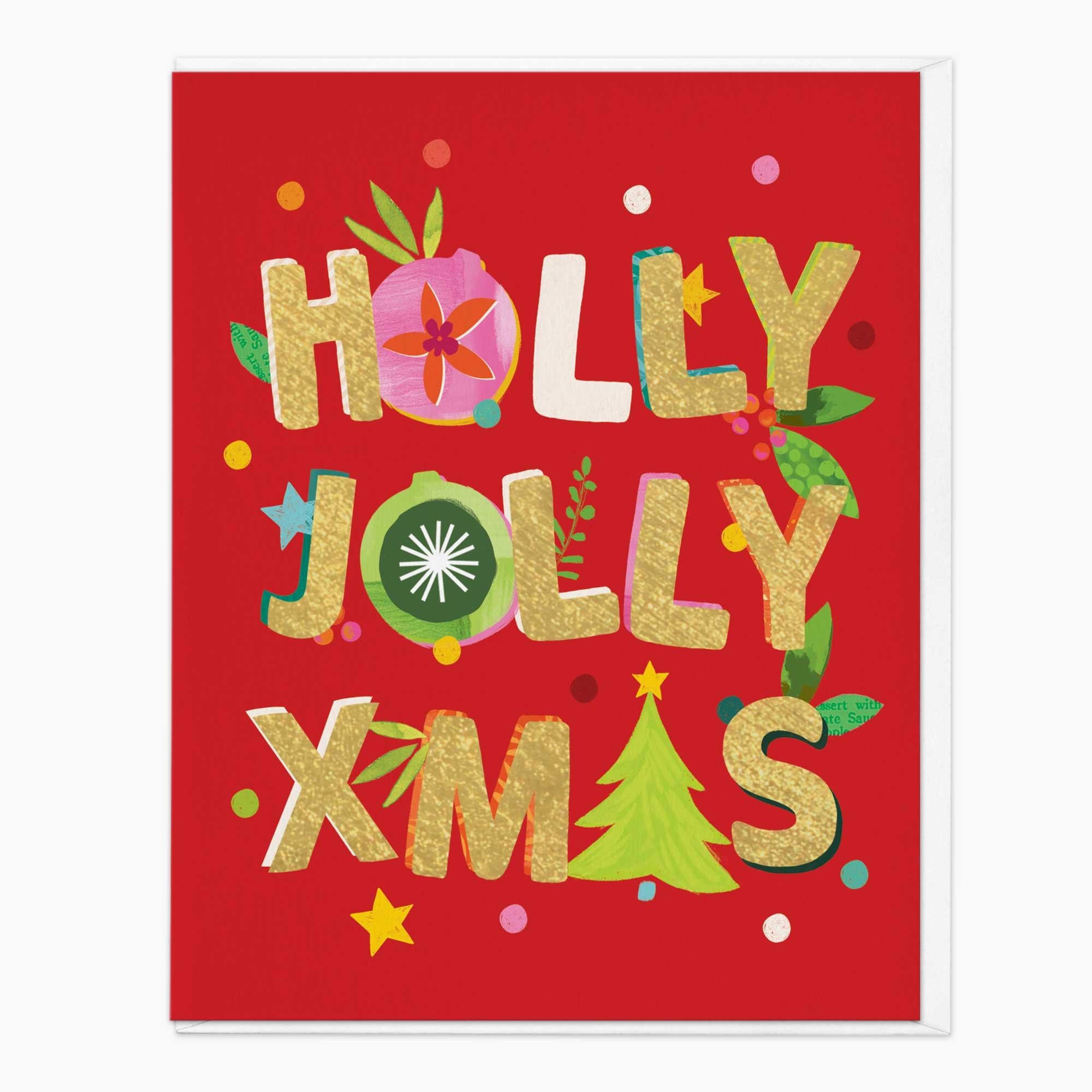 Christmas Card-XA271 - Holly Jolly Xmas Christmas Card-Whistlefish