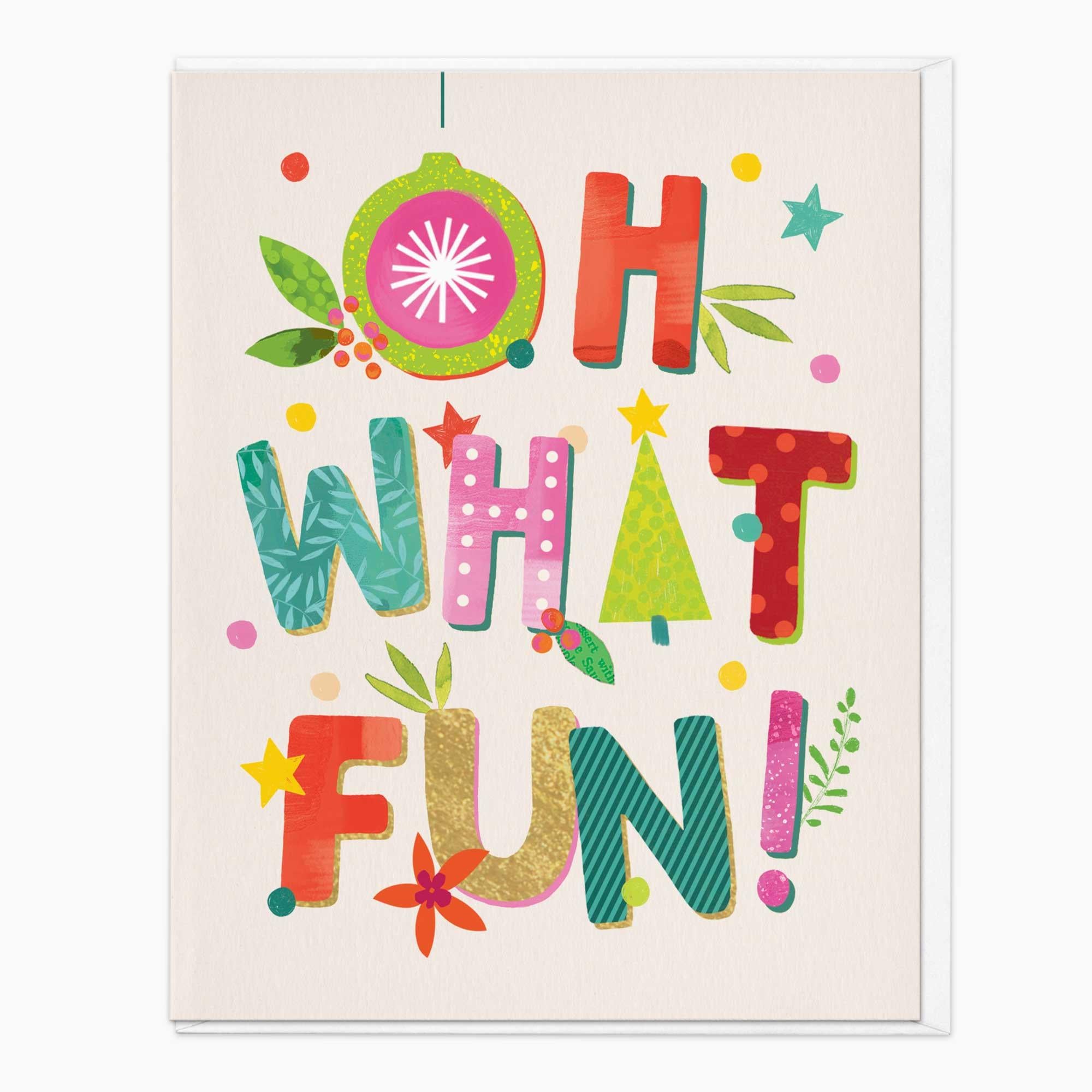 Christmas Card-XA272 - Oh What Fun Christmas Card-Whistlefish