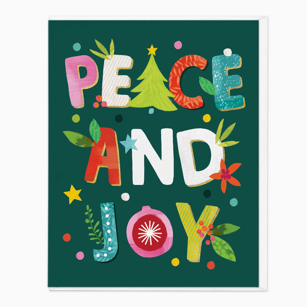 Christmas Card-XA273 - Peace & Joy Christmas Card-Whistlefish