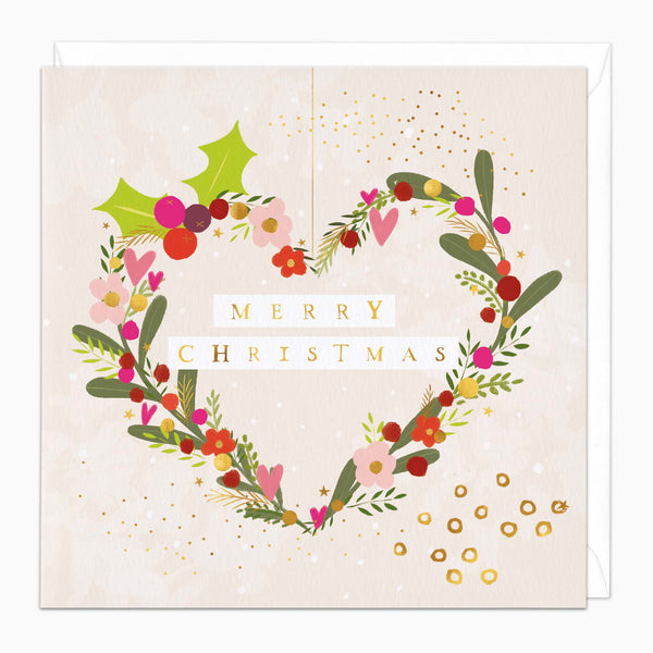 Christmas Card-XA313 - Modern Heart Christmas Card-Whistlefish