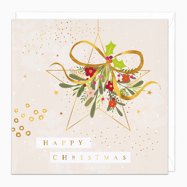 Christmas Card-XA314 - Modern Star Christmas Card-Whistlefish
