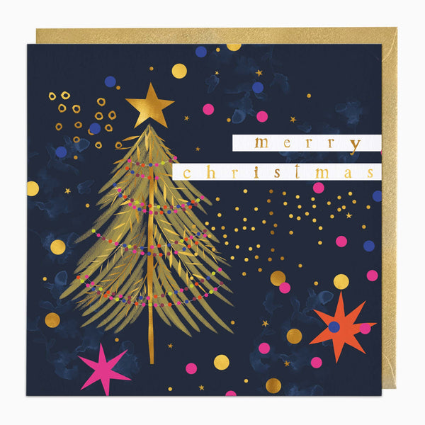 Christmas Card-XA319 - Funky Tree Christmas Card-Whistlefish