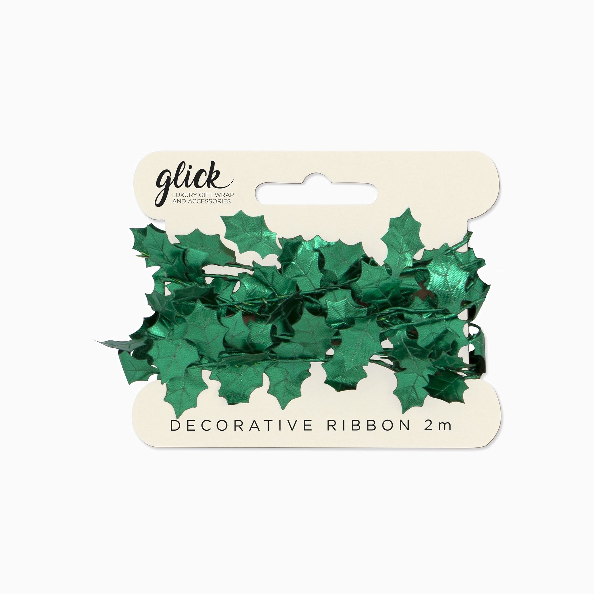 Christmas Decorations-RX35 - Green Holly Gift Dressing (2m)-Glick