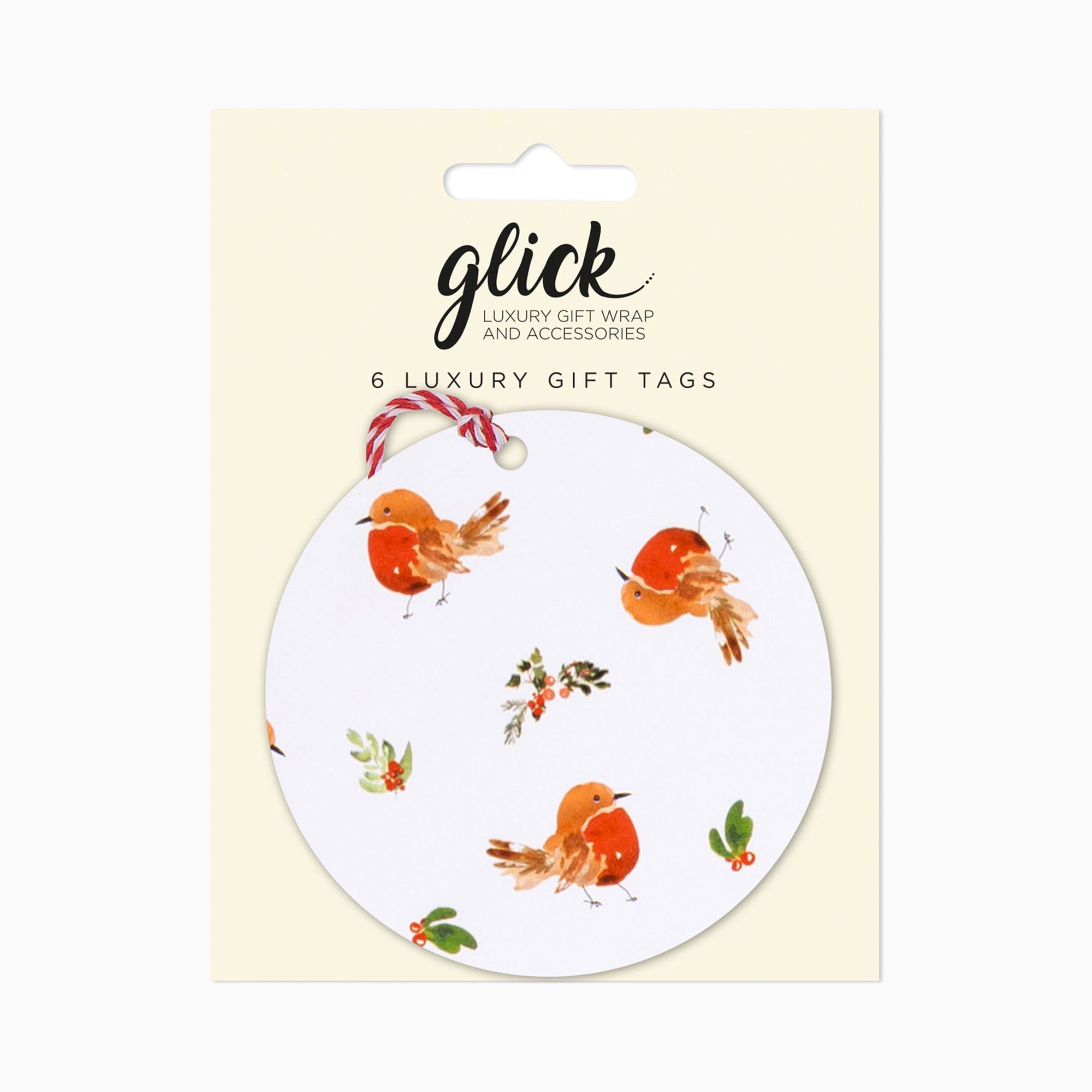 Christmas Gift Tag-MT4259 - Winter Robin Christmas Gift Tag (6 Pack)-Glick