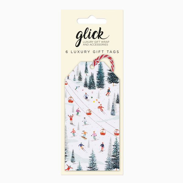 Christmas Gift Tag-MT52520 - On The Piste Christmas Gift Tag (6 Pack)-Glick