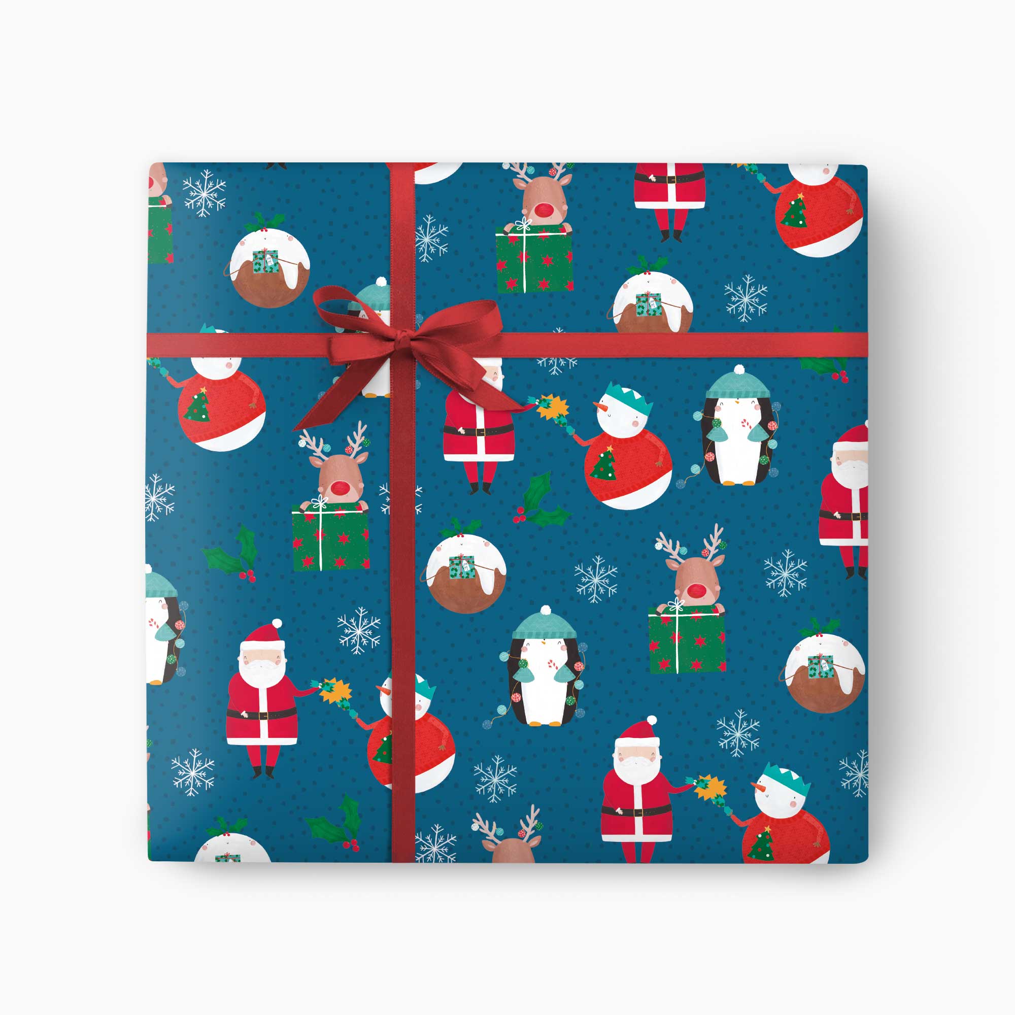 Christmas Wrapping Paper-CWP027 - Jolly Characters Christmas Wrapping Paper-Whistlefish