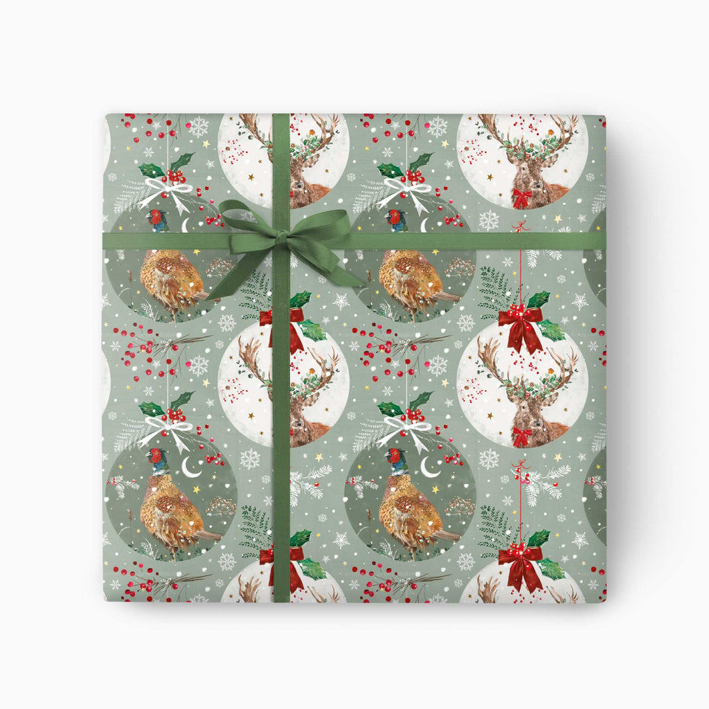Christmas Wrapping Paper-CWP031 - Woodland Animals Christmas Wrapping Paper-Whistlefish