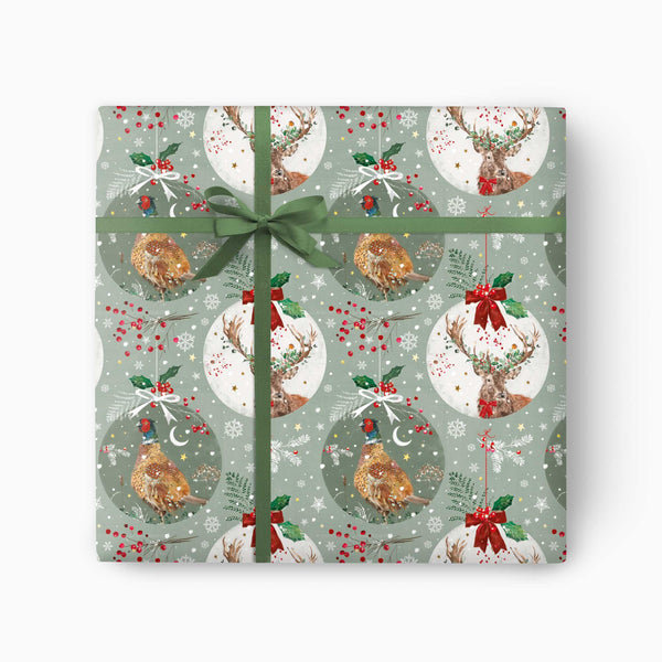 Christmas Wrapping Paper-CWP031 - Woodland Animals Christmas Wrapping Paper-Whistlefish