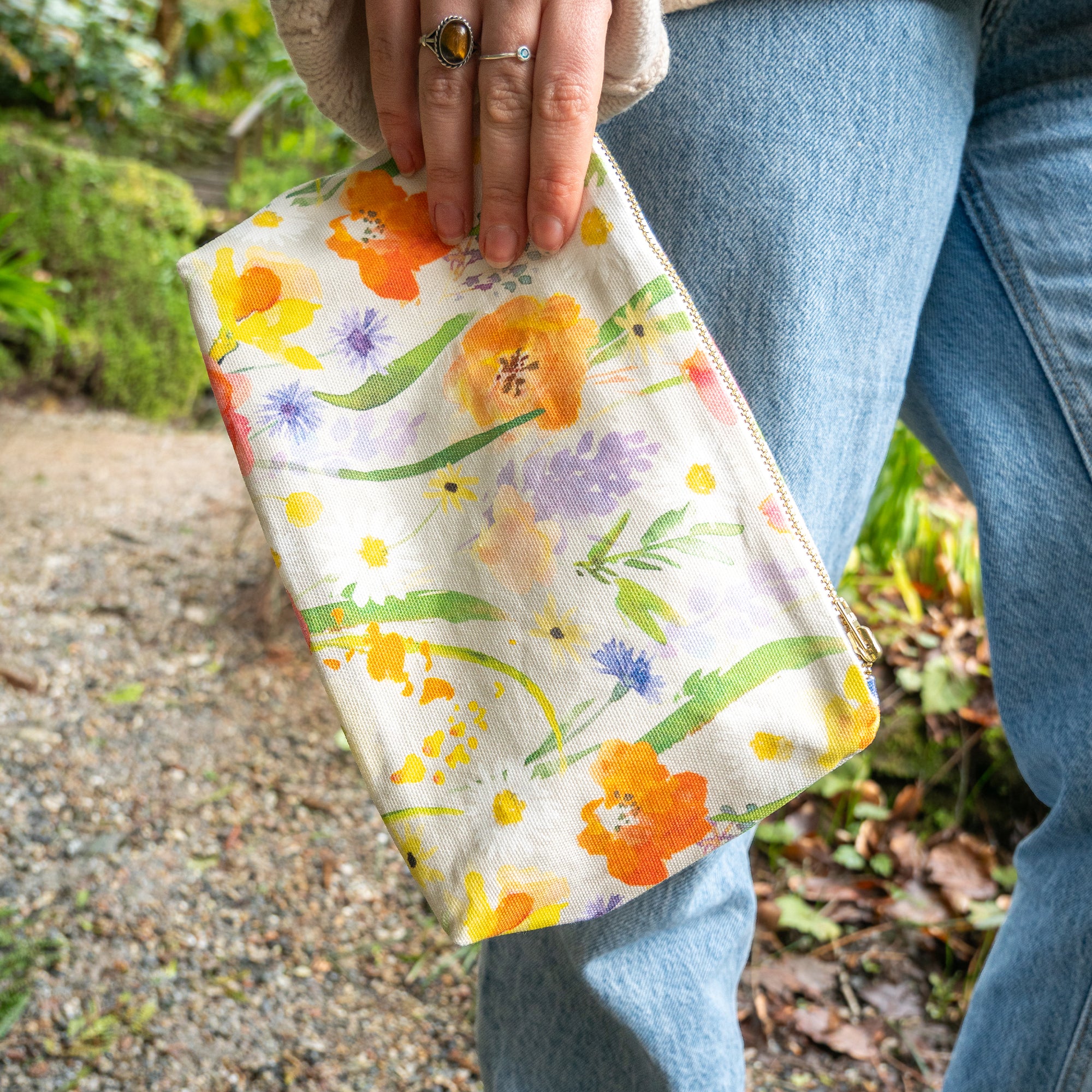 Cosmetic Bag-WFWB03 - Meadow Morning Cosmetic Bag-Whistlefish