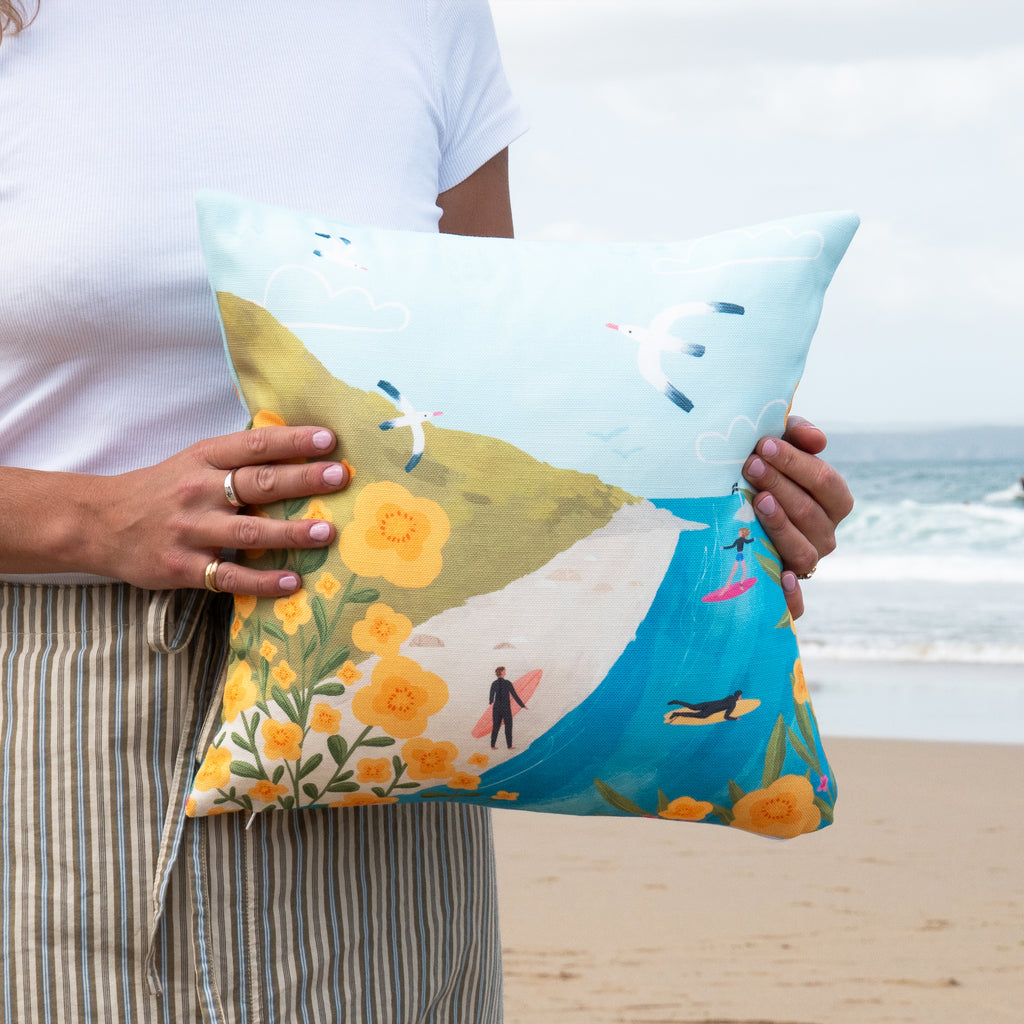 Cushion-WCU40 - Cornish Coastal Surfers Cushion-Whistlefish