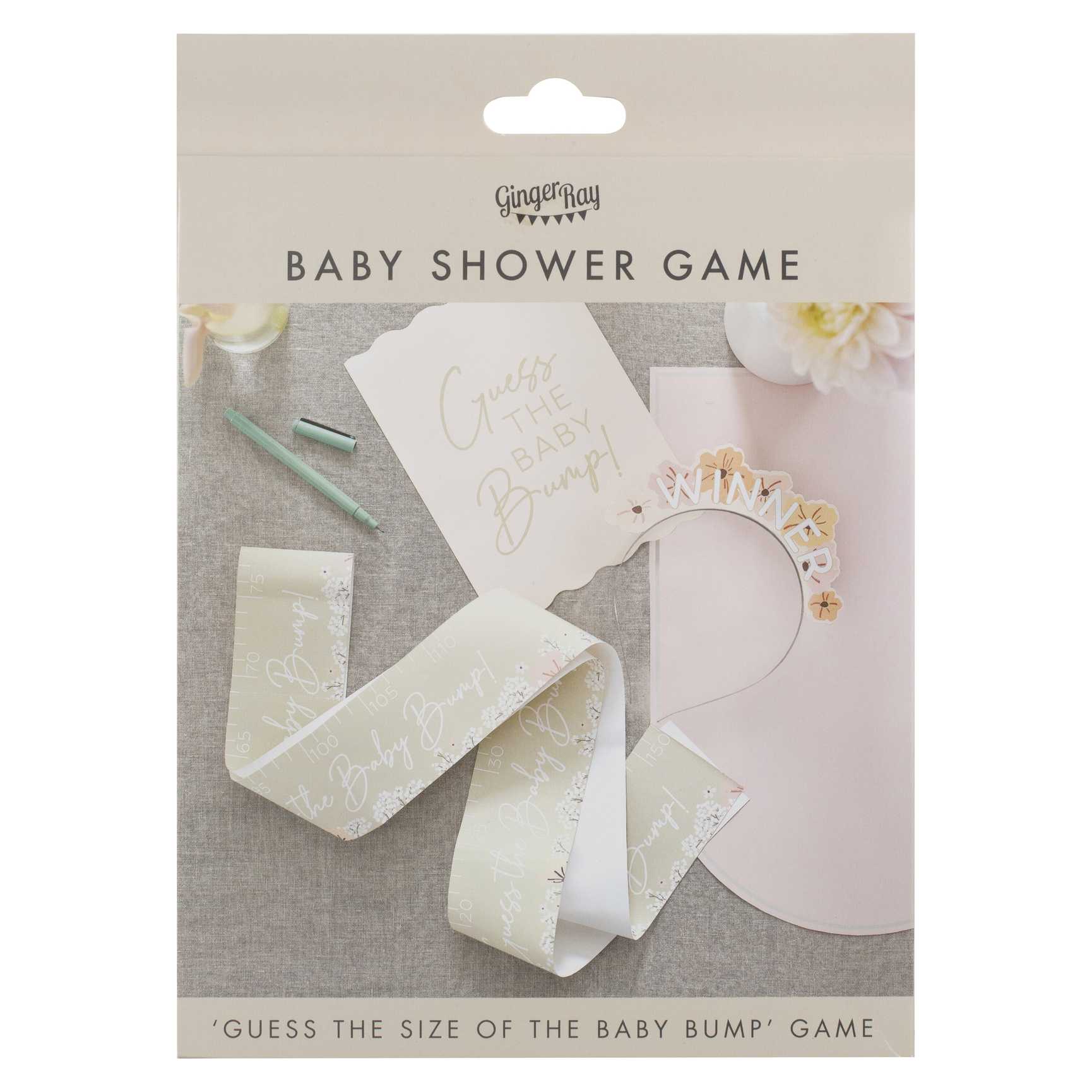 Decoration - FLB-111 - Guess the Baby Bump Baby Shower Game - Guess the Baby Bump Baby Shower Game - Whistlefish