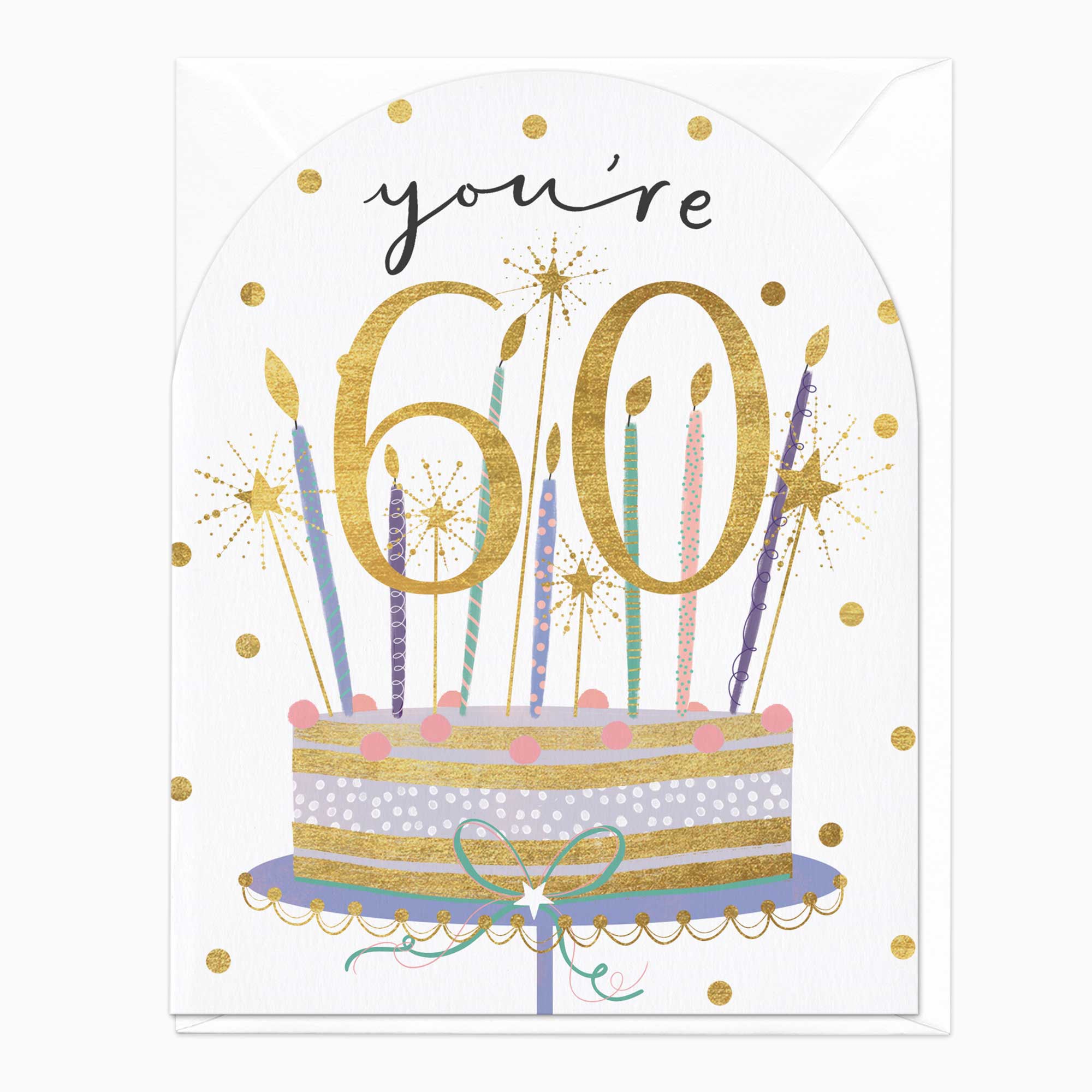 E778 - You're 60 Birthday Cake Card